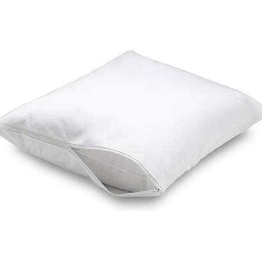 Standard Pillow Protector with Zipper – 20" x 26", White Microfiber, 120gsm, 6 Dozen/Case