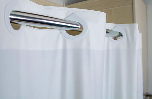 No window-White shower curtain with magnet end 71"x74" 12/Case